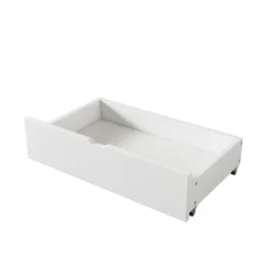 Lit individuel 90x200cm, avec tiroirs, Blanc