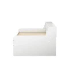 Lit individuel 90x200cm, avec tiroirs, Blanc