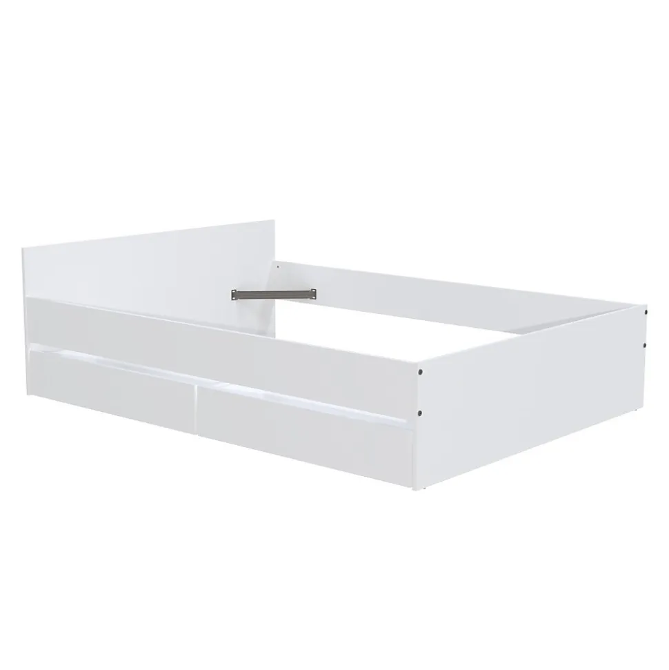 Lit KAPPA 140x190 cm + 2 tiroirs / Blanc