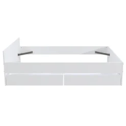 Lit KAPPA 140x190 cm + 2 tiroirs / Blanc