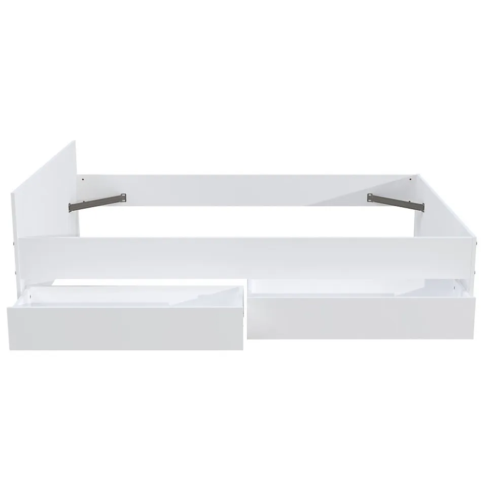 Lit KAPPA 140x190 cm + 2 tiroirs / Blanc