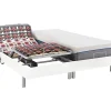 Lit électrique de relaxation tout plots + matelas mémoire de forme - 2 x 90 x 200 cm - Blanc - HESIODE III de YSMÉE