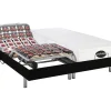 Lit électrique de relaxation tout plots + matelas mémoire de forme et bambou - 2 x 90 x 200 cm - Noir - LYSIS III de NATUREA