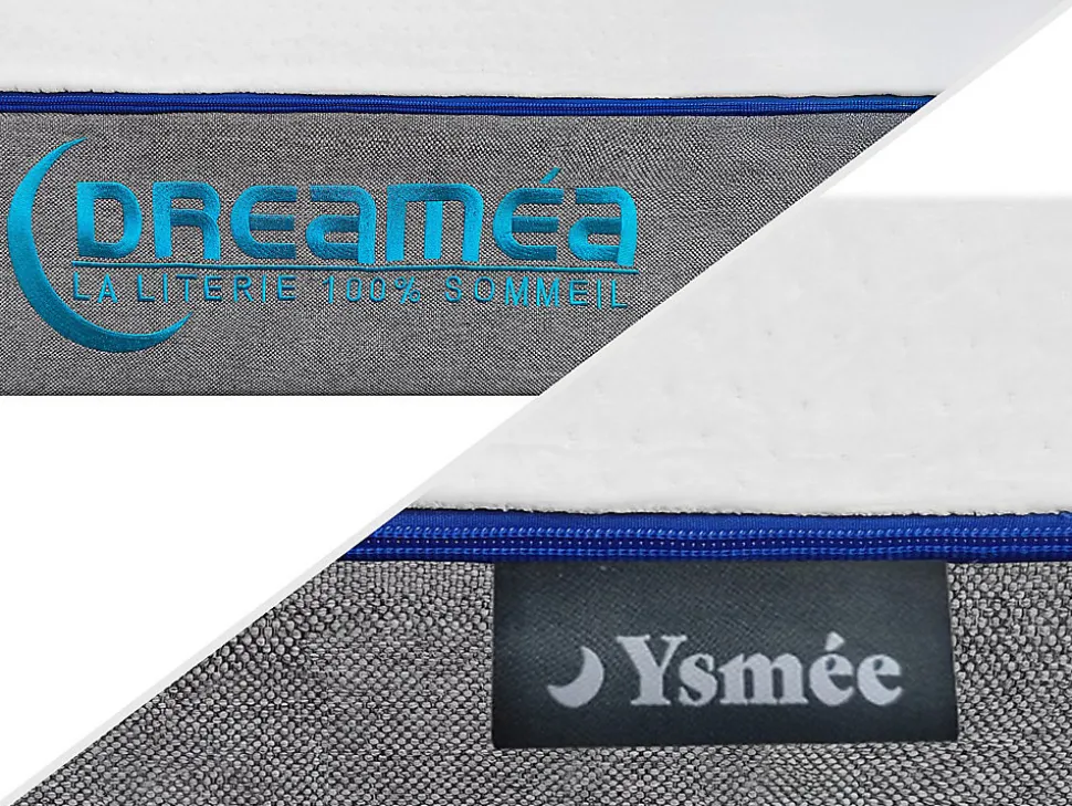 Lit électrique de relaxation tout plots + matelas mémoire de forme - 2 x 80 x 200 cm - Noir - HESIODE III de YSMÉE