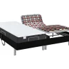 Lit électrique de relaxation tout plots + matelas ressorts ensachés et mémoire forme - 2 x 70 x 190 cm - Noir - PHANES de YSMÉE