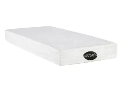 Lit électrique de relaxation tout plots + matelas mémoire de forme et bambou - 2 x 80 x 200 cm - Blanc - LYSIS III de NATUREA