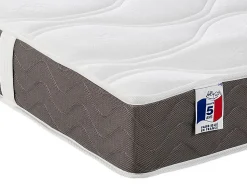 Lit électrique de relaxation déco tout plots + matelas 100% latex 3 zones - 2 x 70 x 190 cm - Tissu - Beige - JOFAR de YSMÉE