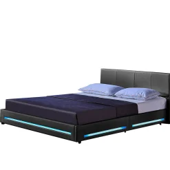 Lit LED ASTEROID gris foncé 160 x 200 cm