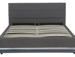 Lit LED avec coffre "Anastasia" 180 x 200 Gris foncé