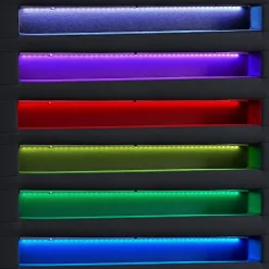 Lit LED simple MOLINA 90x190 cm, avec sommier, revêtement tissu noir