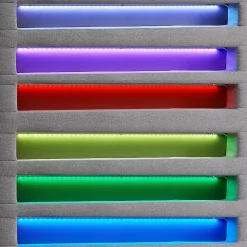 Lit LED simple MOLINA 90x190 cm, avec sommier, revêtement tissu gris