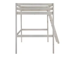 Lit mezzanine - 140 x 190 cm - Pin massif - Blanchi -GEDEON II