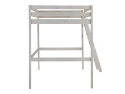 Lit mezzanine - 140 x 190 cm - Pin massif - Blanchi -GEDEON II