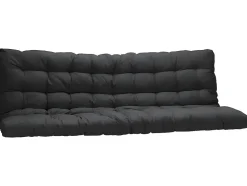 Lit mezzanine 90 x 190 cm - Avec banquette convertible - Métal - Argent + Futon noir - MODULO V