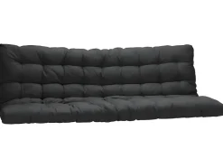 Lit mezzanine 90 x 190 cm - Avec banquette convertible - Métal - Argent + Futon noir - MODULO V