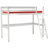 Lit mezzanine ASPEN 90x190 + 1 sommier + bureau / Blanc