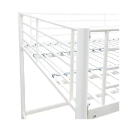 Lit mezzanine ELIOT 140 x 190 cm - Métal - Sommier inclus - Blanc