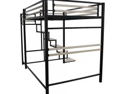 Lit mezzanine en métal avec escalier