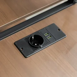 Lit Mezzanine Métal 90x200 cm enfant avec Escalier Sécurisé, Rangement et Support TV - Noir