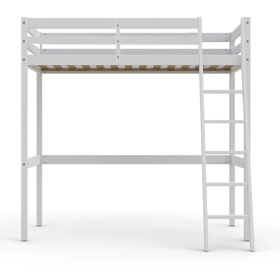 Lit mezzanine STUDIO 90x190 + 1 sommier / Blanc