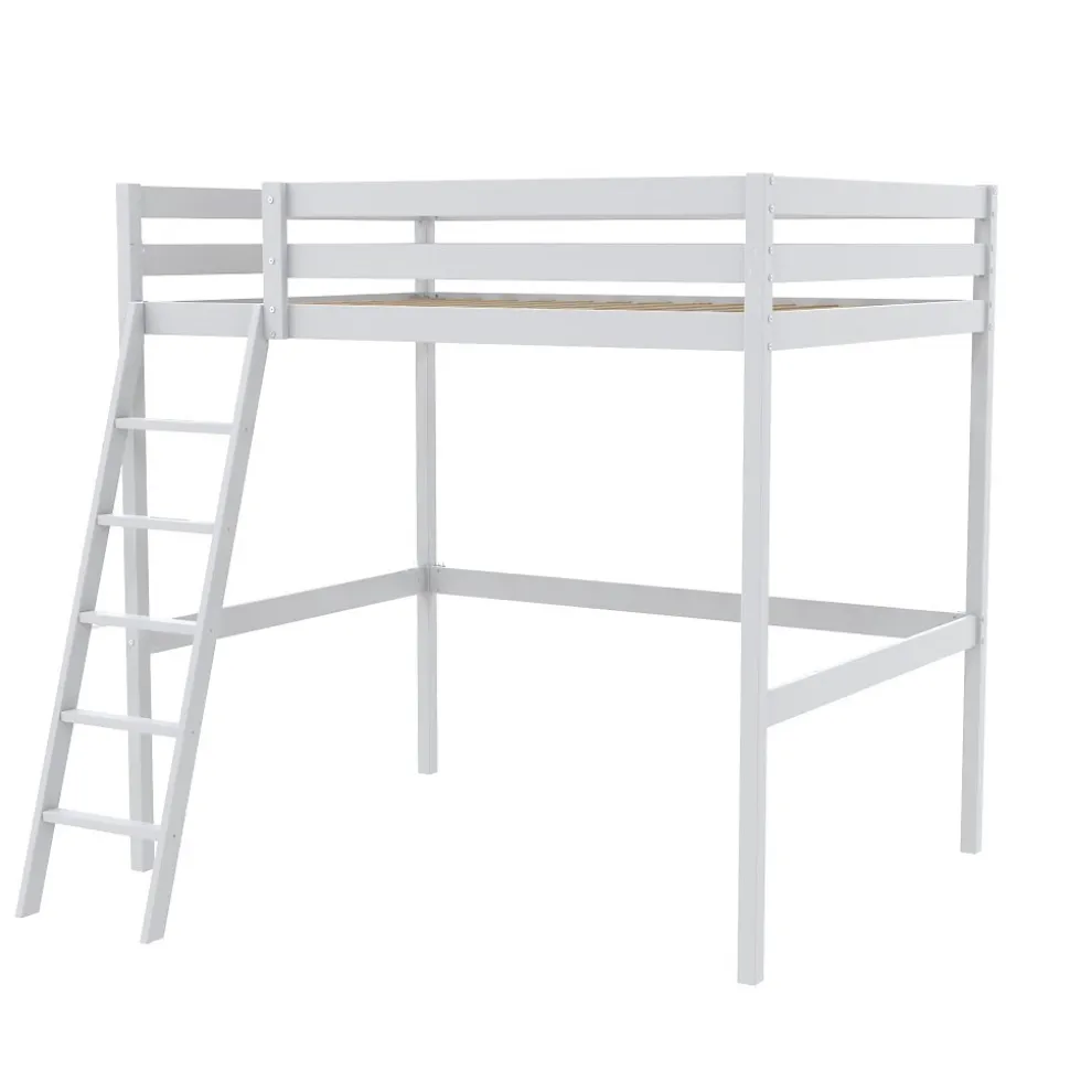 Lit mezzanine STUDIO 140x190 + 1 sommier / Blanc