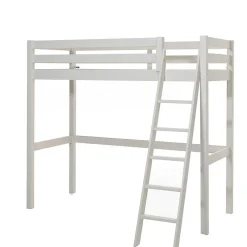 Lit Mezzanine 90x200 Sommier Inclus Vipack Pino - Blanc