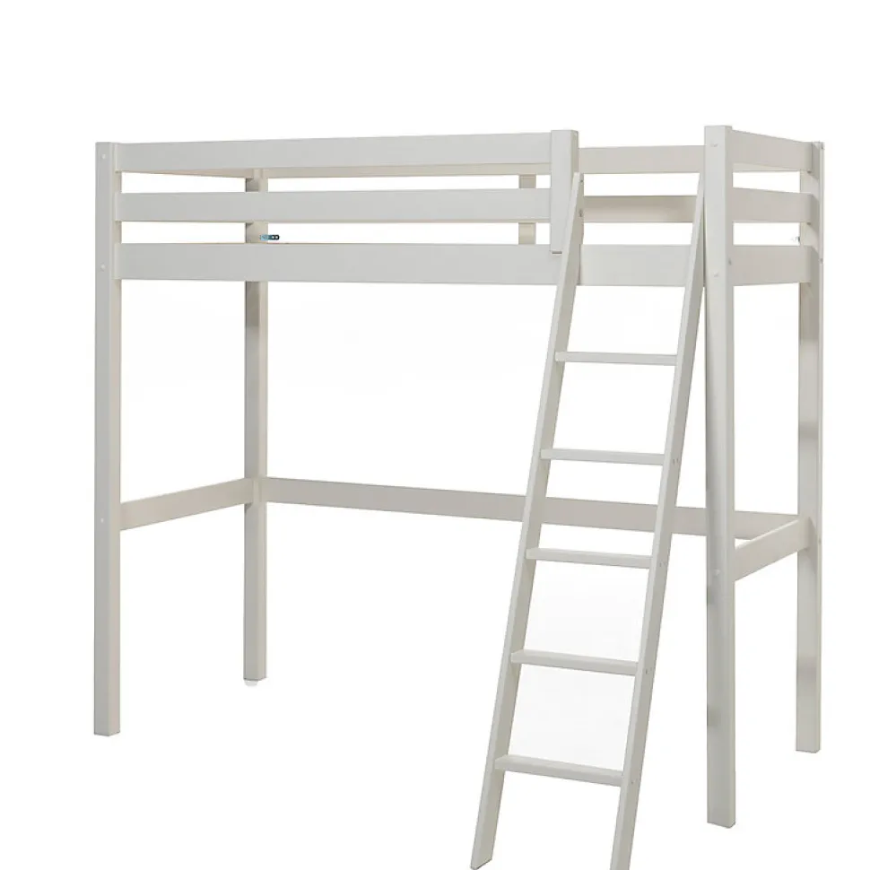 Lit Mezzanine 90x200 Sommier Inclus Vipack Pino - Blanc