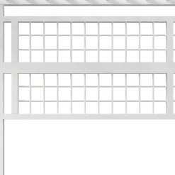 Lit mezzanine 140x200cm - structure en fer - rangements - éclairage LED - blanc (matelas non inclus)
