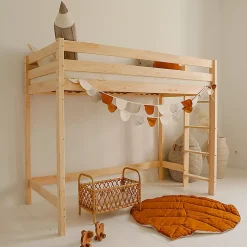 Lit mi-hauteur 90x190 sommier inclus Anaëlle Bois