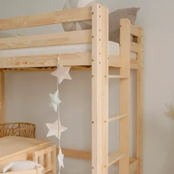 Lit mi-hauteur 90x190 sommier inclus Anaëlle Bois