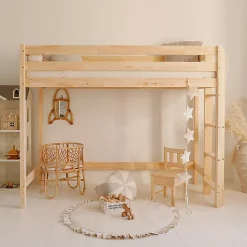 Lit mi-hauteur 90x190 sommier inclus Anaëlle Bois