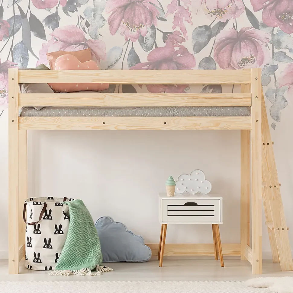 Lit mi-hauteur 90x190 sommier inclus Mark Bois