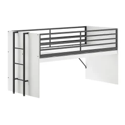 Lit mi-hauteur 90x200 sommier inclus Vipack Sam Blanc