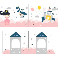 Lit Mi-Hauteur 90x200 Toboggan sommier inclus housse Fairy Vipack Pino Bois