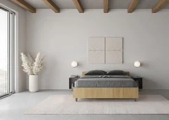 Lit Nuamo en chêne avec sommier 140x190