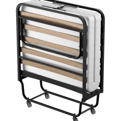 Lit pliant 90x200 CM avec matelas de 10 cm