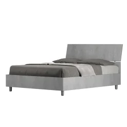 Lit rangement béton Demas 140x200 avec tête de lit inclinée