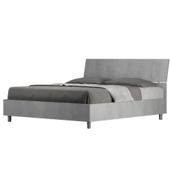 Lit rangement béton Demas 160x190 avec tête de lit inclinée