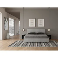 Lit rangement béton Demas 160x190 avec tête de lit inclinée