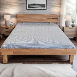 Lit RIVA 140x200 cm/ Hêtre massif huilé