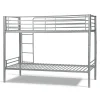 Lit SAMMY Lit superposé en métal 90x200 cm gris avec sommiers inclus