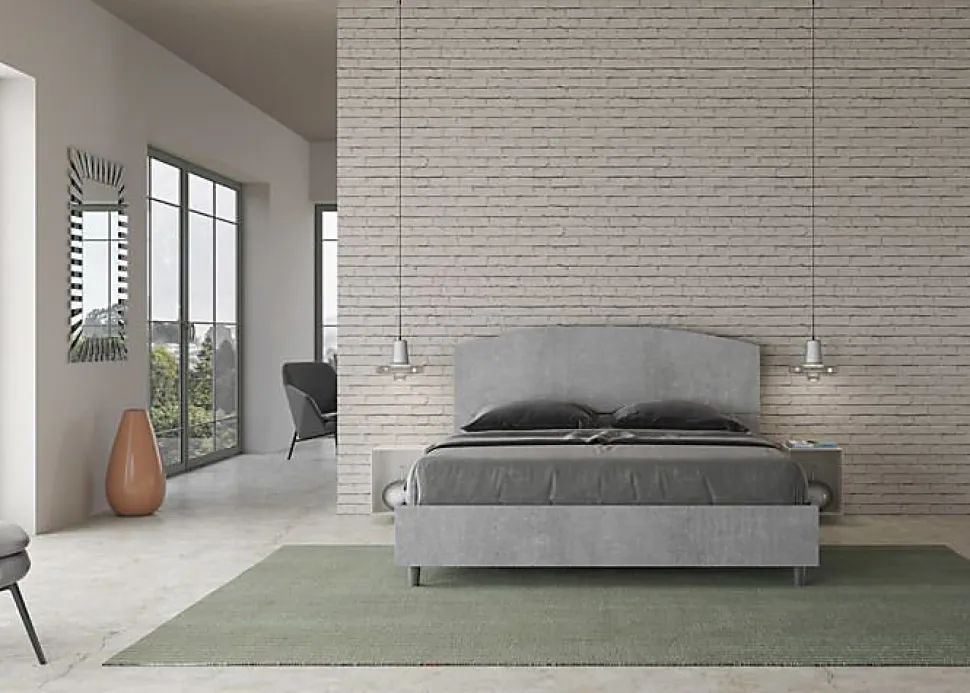 Lit sans sommier 160x190 béton Dora