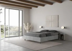 Lit sans sommier 140x190 béton Nuamo