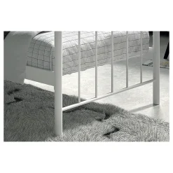 Lit SENCHA 90x200 cm en métal blanc