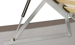 Lit simple Dbruman, Lit coffre avec revêtement en similcuir, Ouverture frontale, adapté pour matelas 80x200 cm, Taupe