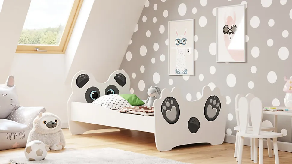 Lit simple Panda 160x80 avec matelas