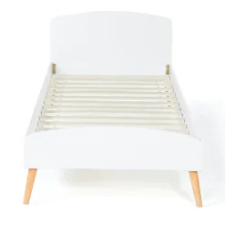 Lit simple scandinave 90 x 190 CM SOREN bois et blanc