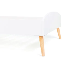 Lit simple scandinave 90 x 190 CM SOREN bois et blanc