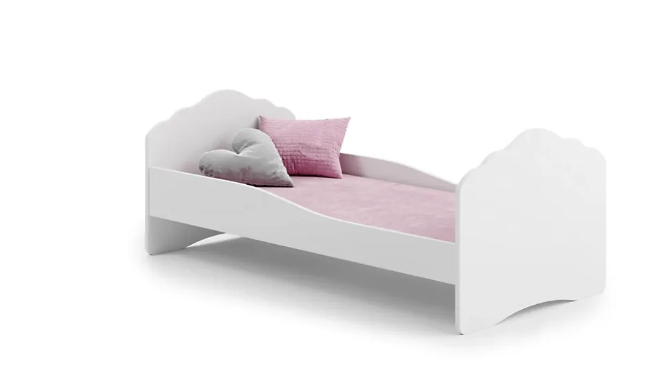 Lit simple Wave 140x70 - couleur blanche