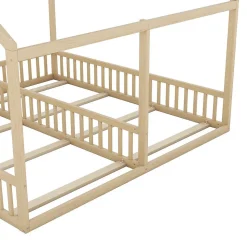 Lit simple 90X200 Lit plat Modèle d'appartement Couleur naturelle Blackcolors